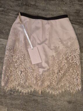 NWT Milla Satin Lace Mini Skirt XS